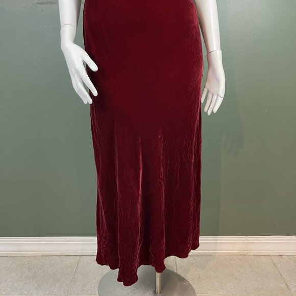 Zara Velvet Burgundy Red Slip Midi Dress Size Small - Holiday Party Christmas - Picture 5 of 13